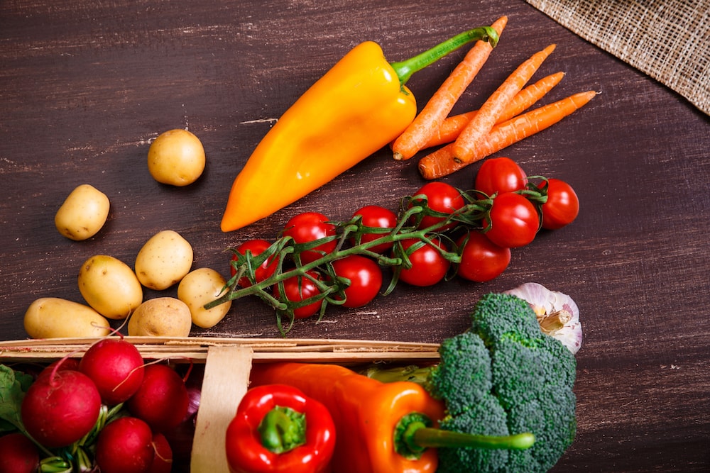 seasonal vegetables on a table