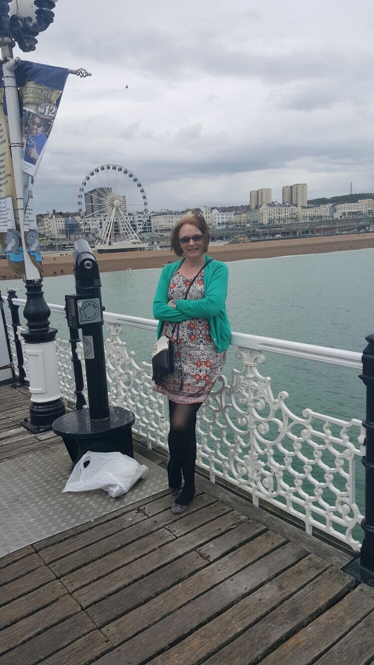 This is a photo of Ros at Brighton Pier