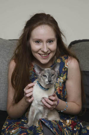 Nala the cat and her owner Chloe
