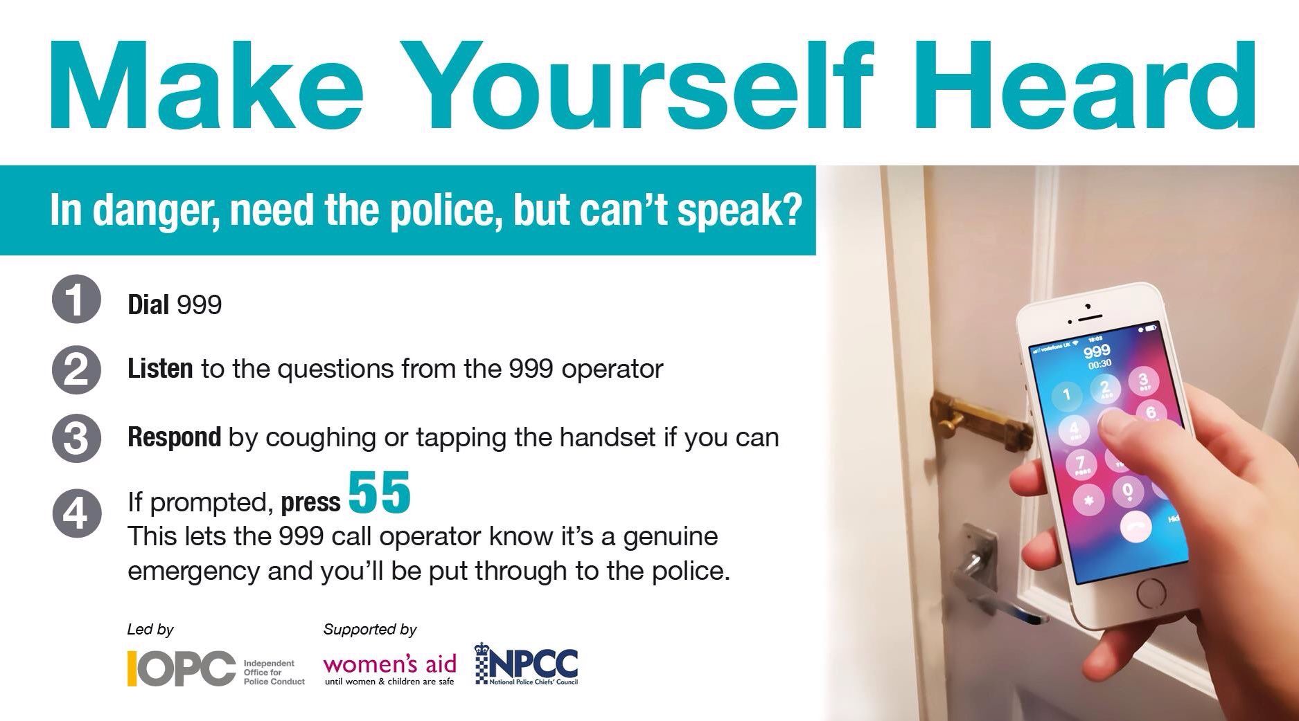 Police Campaign Reveals How to Make a Silent 999 Call