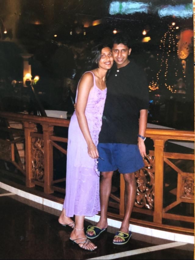 Dipti and her husband Sanjay on their honeymoon