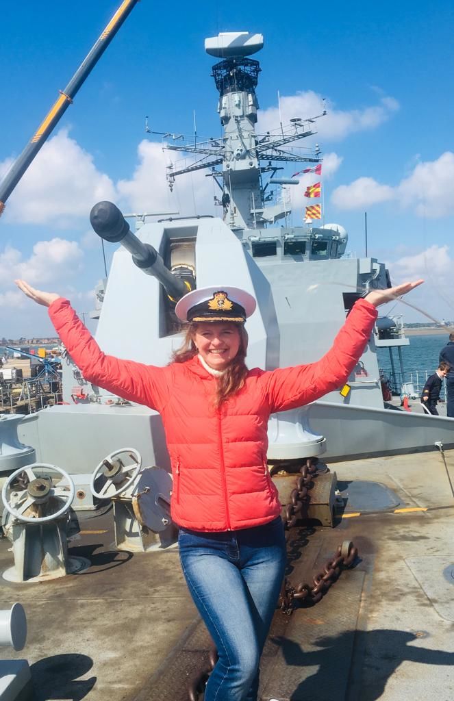 Chrissie Jackson on HMS Kent