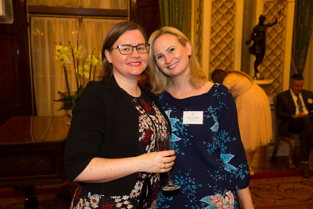 Lucy with Jo Kawalski from Time to Change, at Buckingham Palace