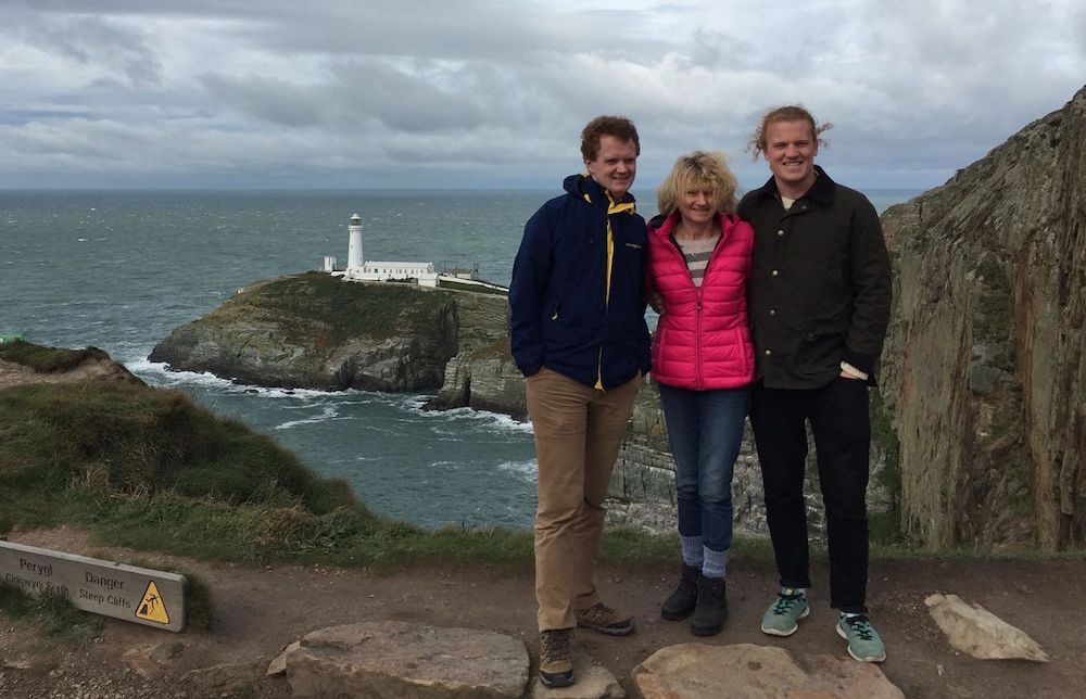 Jenny on a day out with her two sons