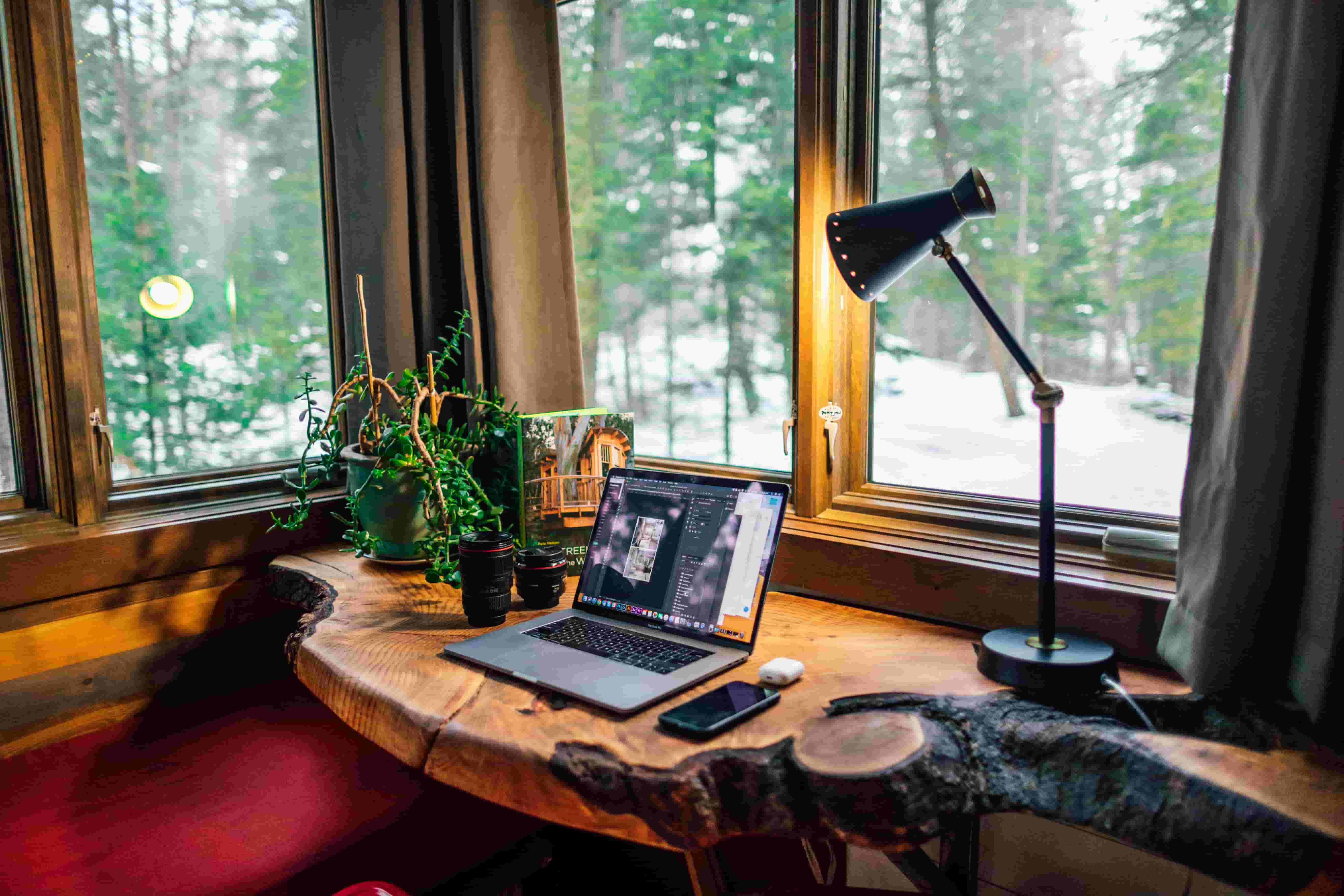 A home-office space