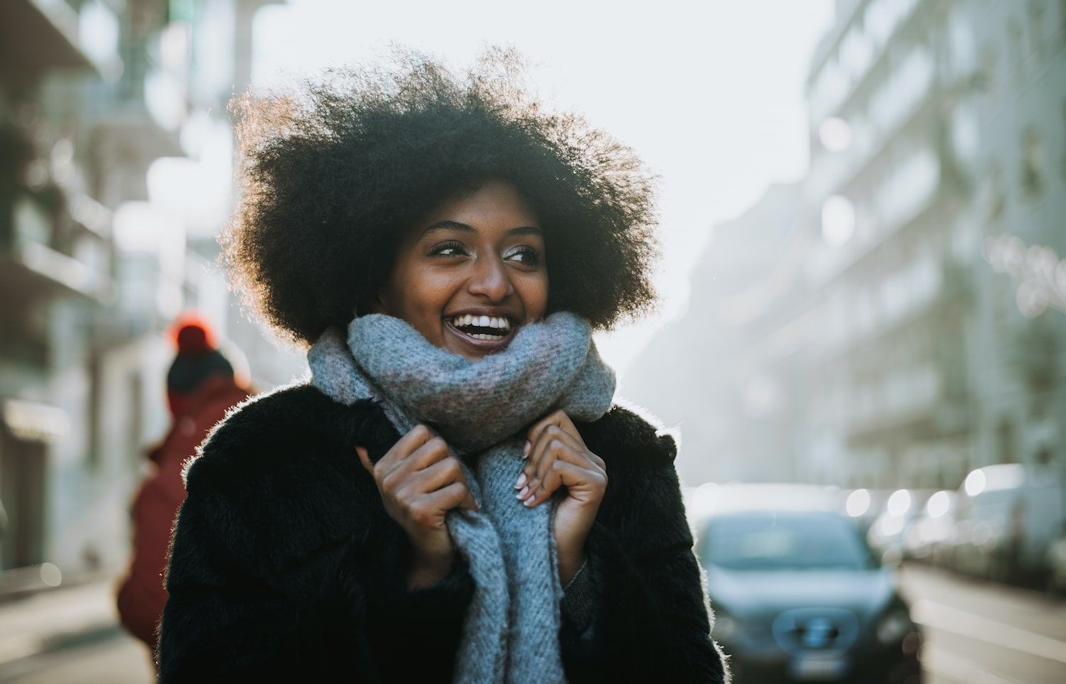 Woman going for a walk